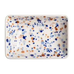 Iittala Oiva Toikka Helle A7 tallrik 7x10 cm Blå-brun