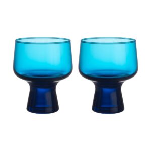 Iittala Solare glas på fot 29 cl 2-pack Elektrisk blå