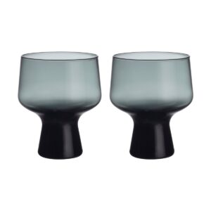 Iittala Solare glas på fot 29 cl 2-pack Stålgrå