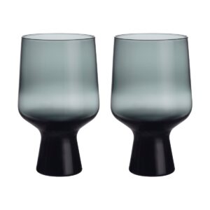 Iittala Solare glas på fot 40 cl 2-pack Stålgrå