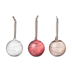 Iittala Solboll Ø8 cm 3 delar Klar-ljung-linne
