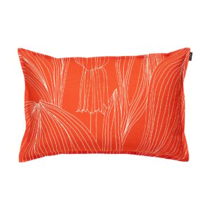 Marimekko Kukat Puhkeavat kuddfodral 40x60 cm Tomato red-white