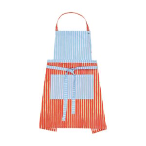 Marimekko Piccolo förkläde White-tomato red-light blue