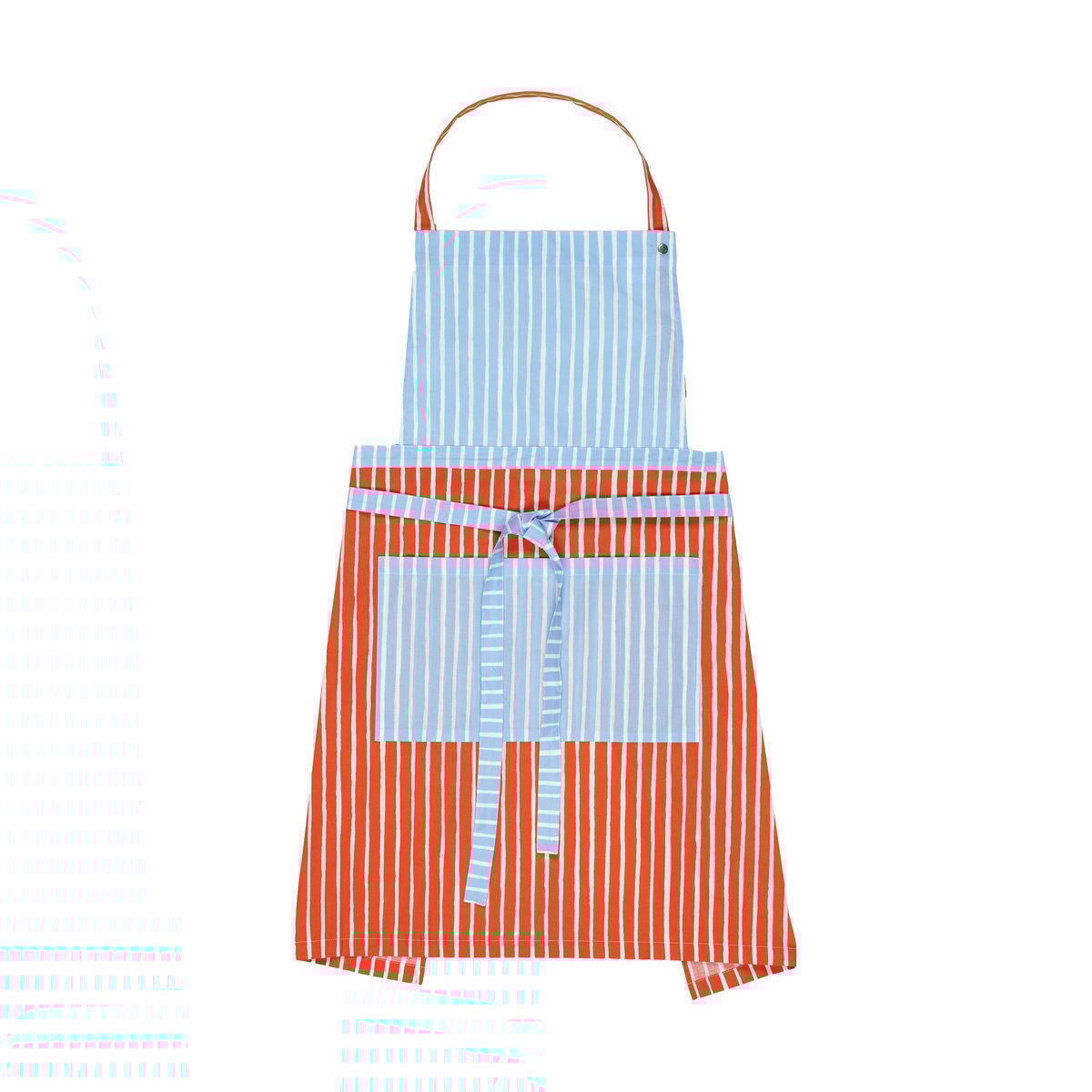 Marimekko Piccolo förkläde White-tomato red-light blue