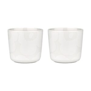 Marimekko Unikko kopp utan öra 20 cl 2-pack White-off white