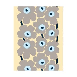Marimekko Unikko linnetyg Sand-grey-pale blue