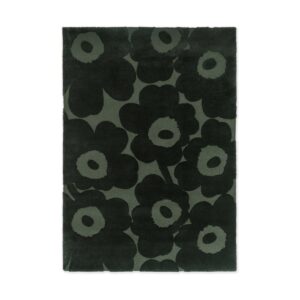 Marimekko Unikko ullmatta Dark Green, 250x350 cm