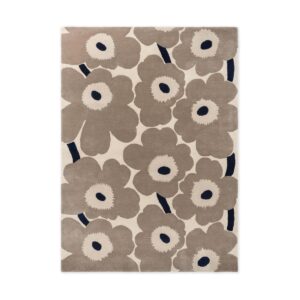 Marimekko Unikko ullmatta Greige, 140x200 cm
