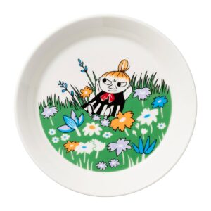 Moomin Arabia Lilla My på ängen Mumintallrik Vit-multi
