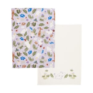 Moomin Arabia Mumin kökshandduk 50x70 cm 2 delar Lila-off-white