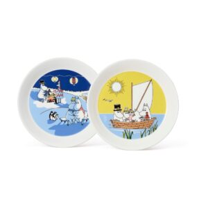 Moomin Arabia Mumin tallrik Segling & Vinterbrasa 2 delar 19 cm