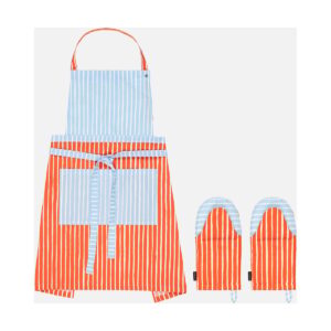 Marimekko Piccolo textilset 3 delar White-tomato red-light blue