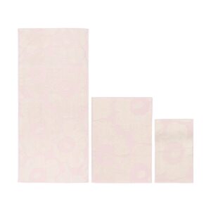 Marimekko Unikko handduksset 3 delar White-light pink