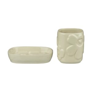 Marimekko Unikko badrumsset 2 delar Beige