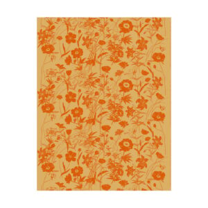 Marimekko Perenna bomullstyg Caramel-burnt orange