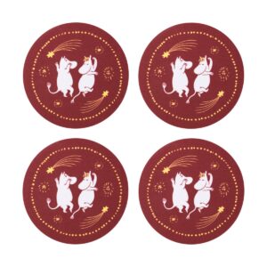 Moomin Arabia Festliga stunder mumin glasunderlägg 4-pack Ø9 cm