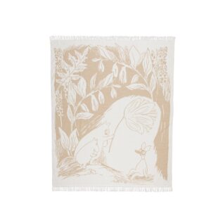 Moomin Arabia Mumin bomullspläd 130x170 cm Beige