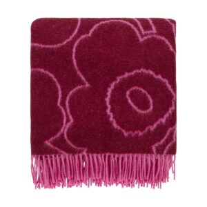 Marimekko Piirto Unikko pläd 130x170 cm Burgundy-fuchsia
