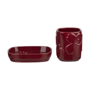 Marimekko Unikko badrumsset 2 delar Burgundy